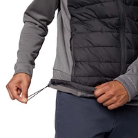 Veste à capuche hybride entièrement zippée Columbia Out-Shield pour homme, anthracite/gris Ohio State Buckeyes