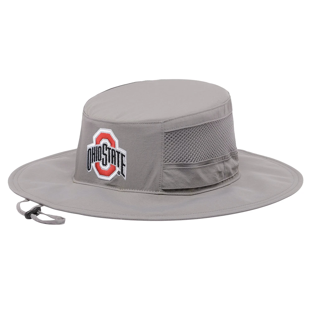 Men's Columbia  Gray Ohio State Buckeyes Bora Bora III Omni-Shade Booney Hat