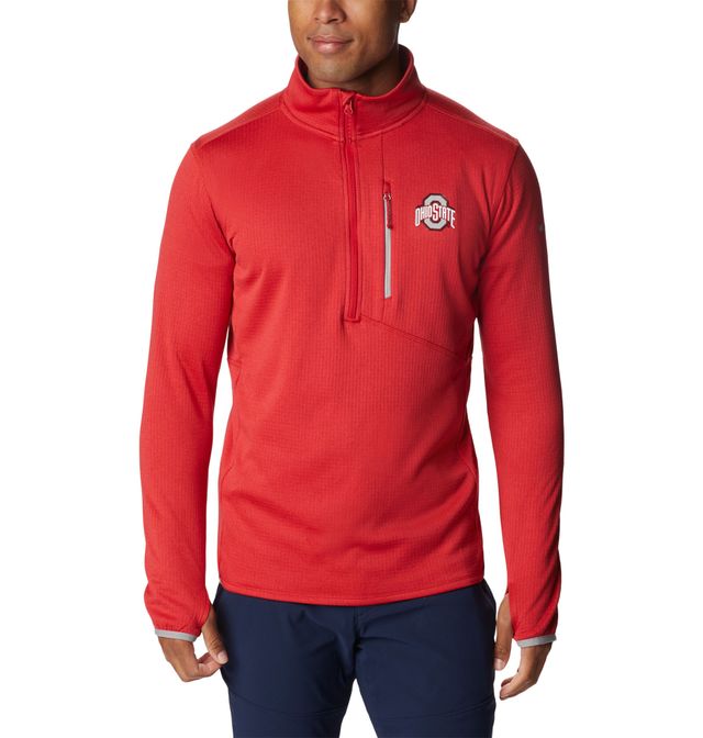 Columbia Scarlet Ohio State Buckeyes Park View Haut à demi-glissière Omni-Wick pour homme