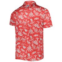 Men's Columbia Scarlet Ohio State Buckeyes Super Terminal Tackle Omni-Shade Polo