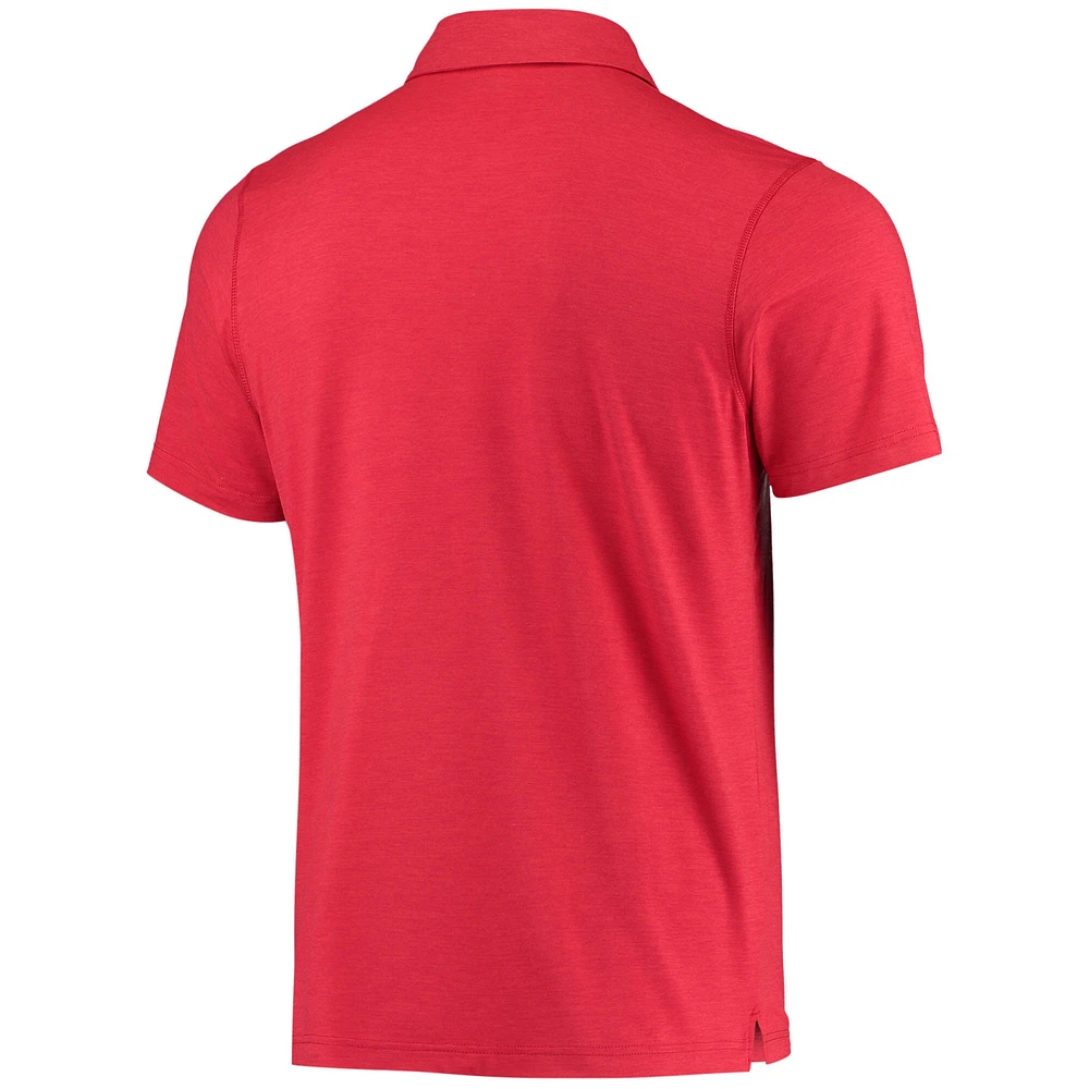 Men's Columbia Scarlet Ohio State Buckeyes Tech Trail Omni-Shade Polo