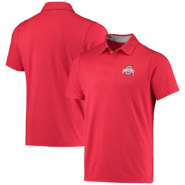 Polo Columbia Scarlet Ohio State Buckeyes Tech Trail Omni-Shade pour homme