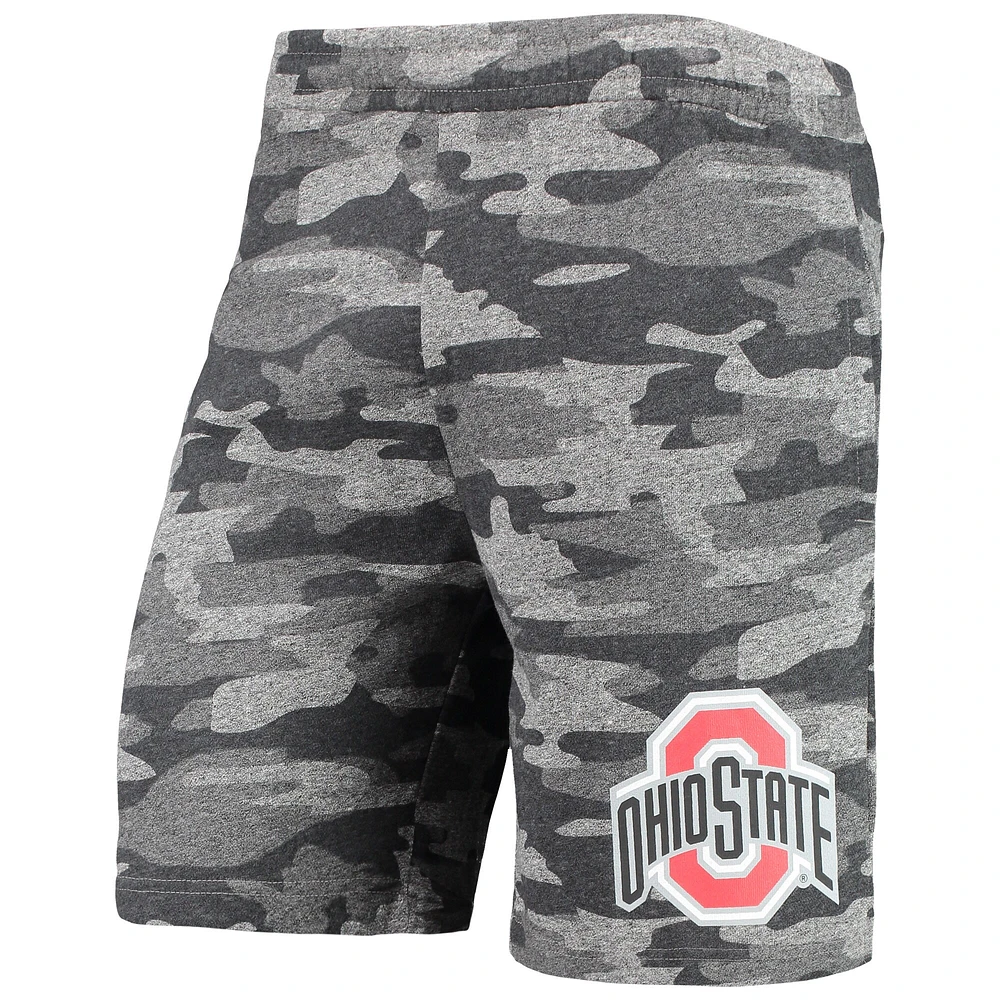 Concepts Sport Short de détente Ohio State Buckeyes Camo Backup Terry Jam pour homme, anthracite/gris