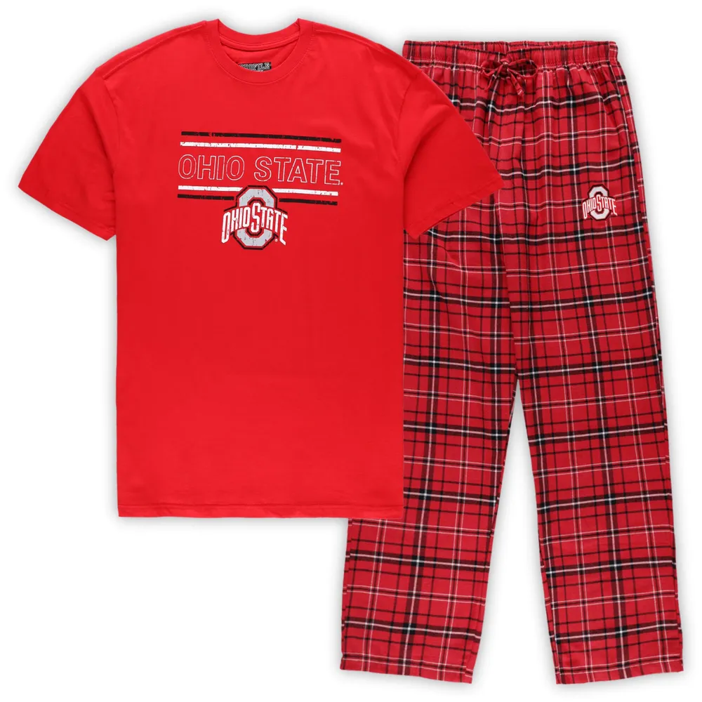 Lids Ohio State Buckeyes Concepts Sport Big & Tall Plaid Pants Sleep Set -  Scarlet