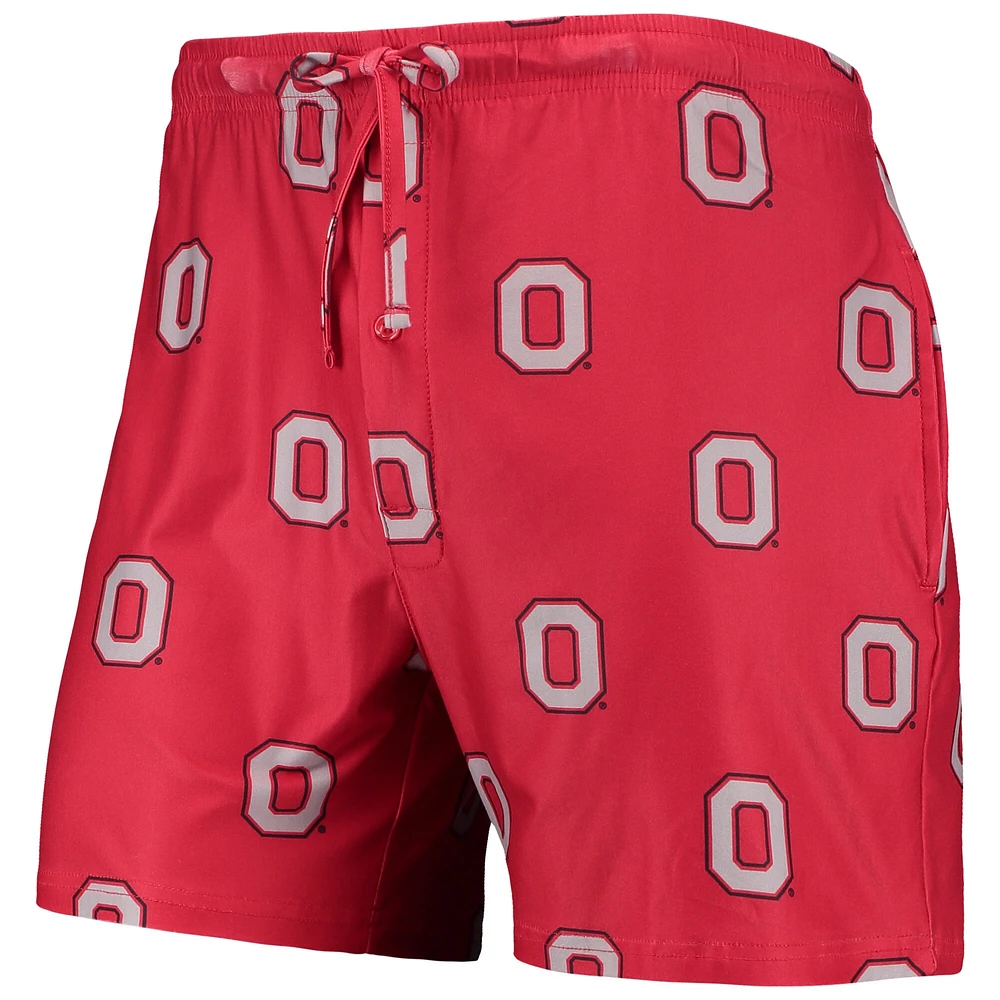 Concepts Sport Scarlet Ohio State Buckeyes Flagship Allover Print Jam Short