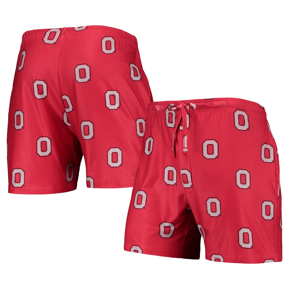 Concepts Sport Scarlet Ohio State Buckeyes Flagship Allover Print Jam Short