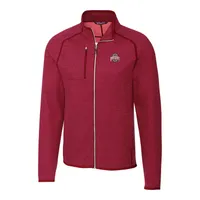 Men's Cutter & Buck Scarlet San Francisco 49ers Mainsail Sweater-Knit Half-Zip Pullover Jacket Size: Small