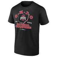 Men's Fanatics Black Ohio State Buckeyes College Football Playoff 2024 National Champions T-Shirt