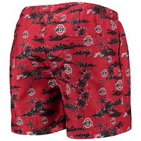 Men's FOCO Scarlet Ohio State Buckeyes Island Palm Swim Trunks