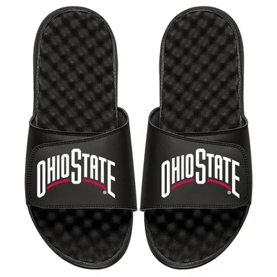 Ohio State Buckeyes ISlide Wordmark Slide Sandals - Black