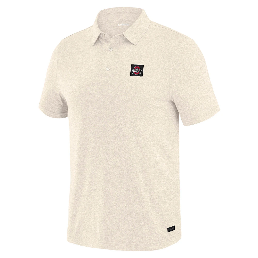 Men's J. Palmer White Ohio State Buckeyes Four Down Polo