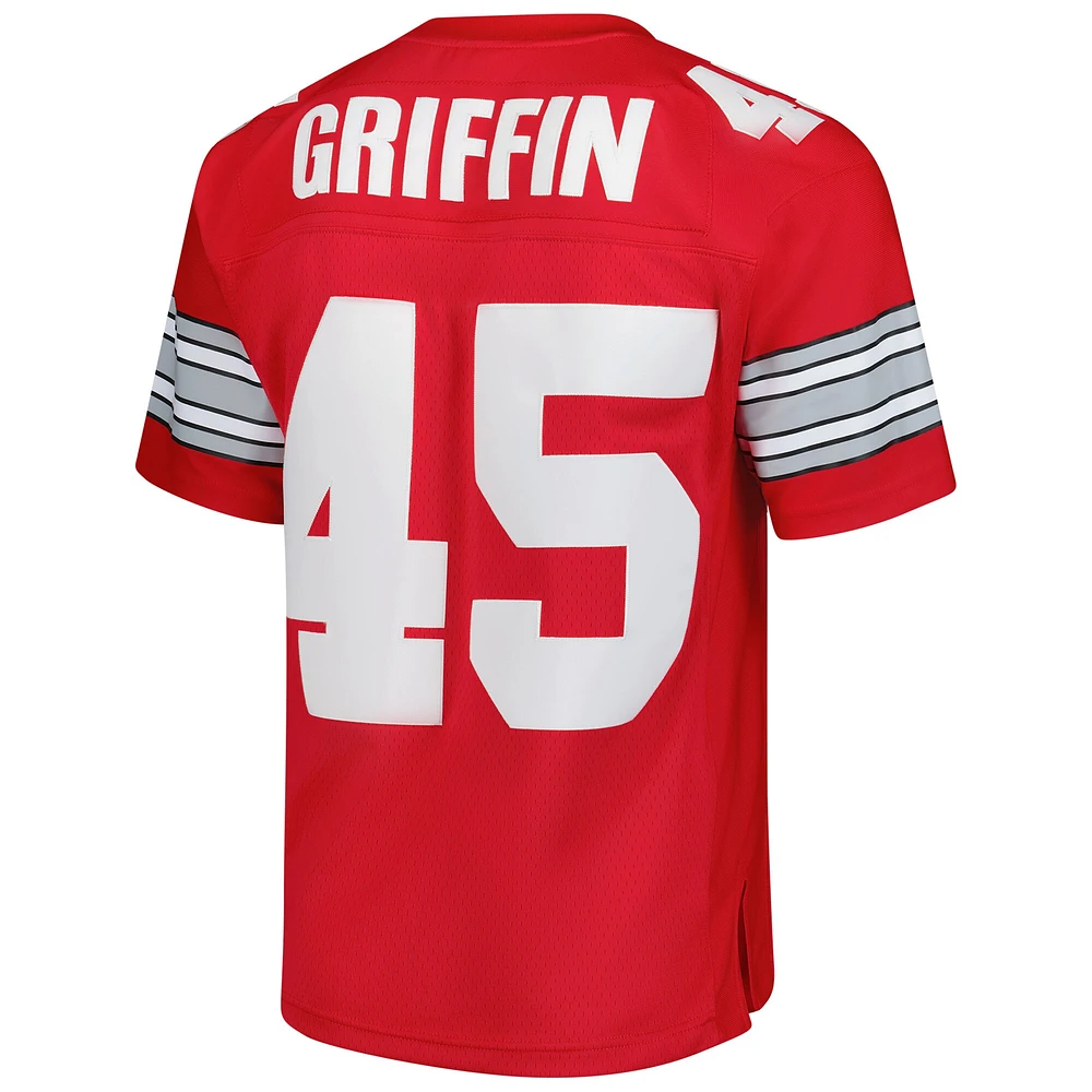 Maillot Mitchell & Ness Archie Griffin Scarlet Ohio State Buckeyes 1974 pour homme