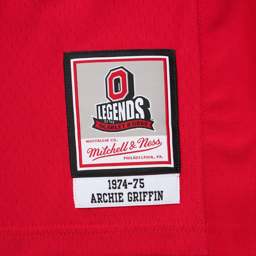 Maillot Mitchell & Ness Archie Griffin Scarlet Ohio State Buckeyes 1974 pour homme