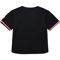 Men's Mitchell & Ness Black Ohio State Buckeyes On The Clock Full-Button Fashion Jersey