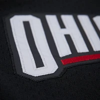 Men's Mitchell & Ness Black Ohio State Buckeyes On The Clock Full-Button Fashion Jersey