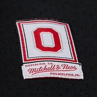 Men's Mitchell & Ness Black Ohio State Buckeyes On The Clock Full-Button Fashion Jersey