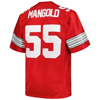 Maillot Mitchell & Ness Nick Mangold Scarlet Ohio State Buckeyes Big Tall Legacy pour hommes