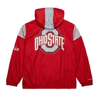 Sweat à capuche demi-zippé Mitchell & Ness Scarlet Ohio State Buckeyes Team 3.0 Anorak pour homme