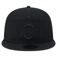 Men's New Era Black Ohio State Buckeyes Adventure Canvas Split Panel 9FIFTY Snapback Hat