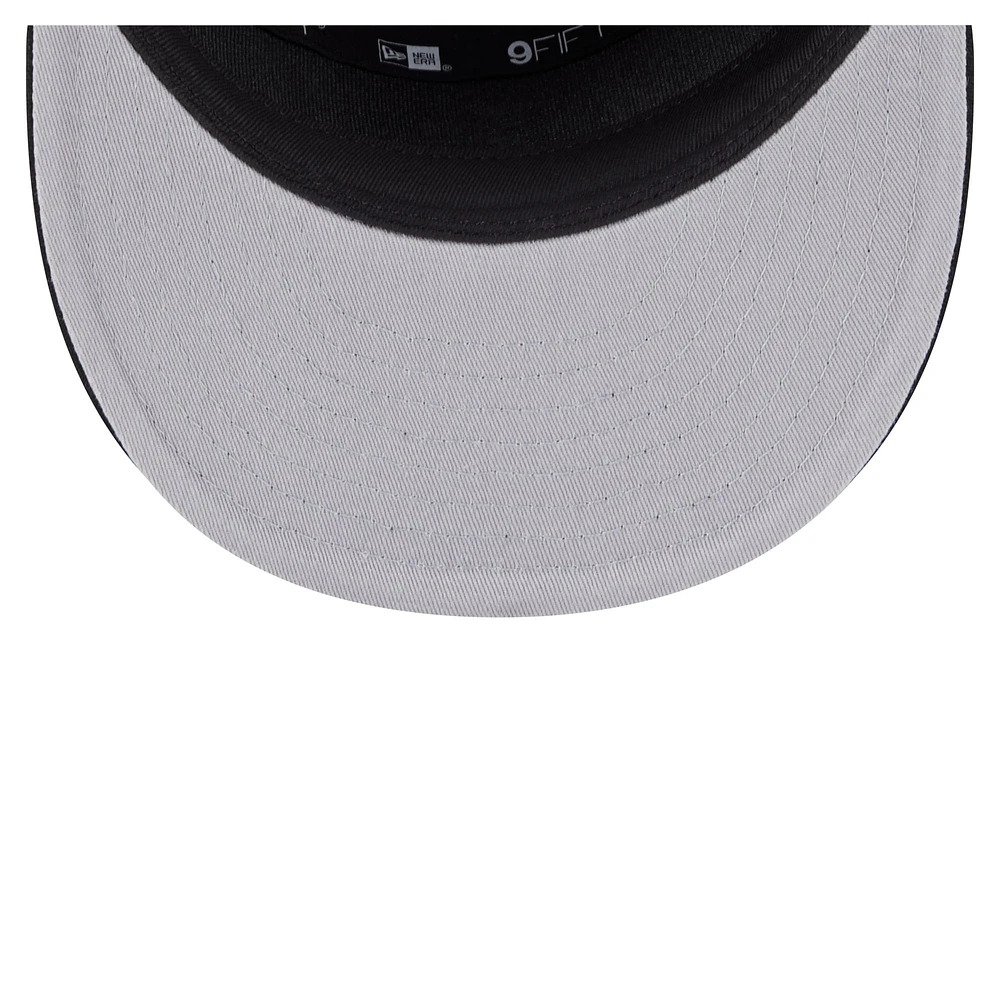 Men's New Era Black Ohio State Buckeyes Adventure Canvas Split Panel 9FIFTY Snapback Hat