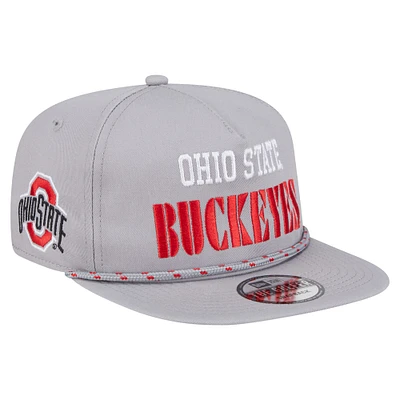 Men's New Era Gray Ohio State Buckeyes Golfer Vintage Adjustable Hat