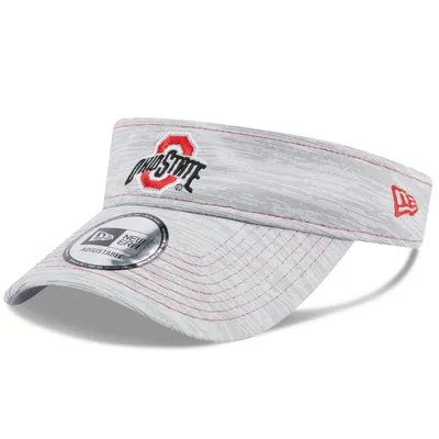 Ohio State Buckeyes New Era Logo Adjustable Visor - Gray