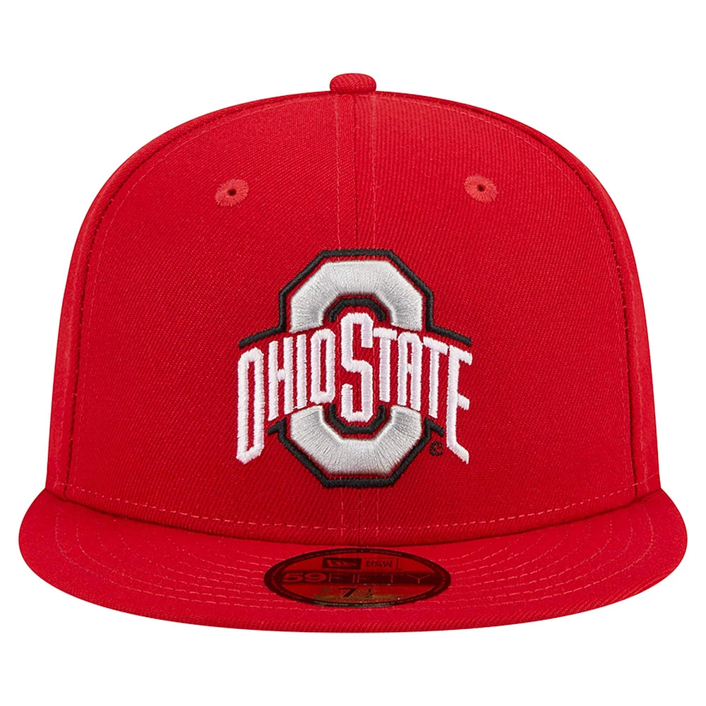 Casquette ajustée 59FIFTY des Ohio State Buckeyes de New Era pour homme