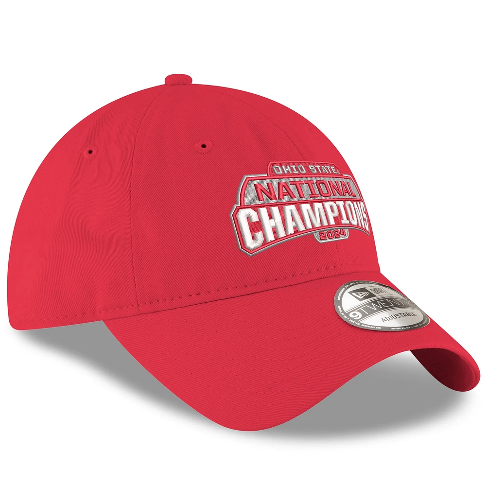 Men's New Era  Scarlet Ohio State Buckeyes College Football Playoff 2024 National Champions 9TWENTY Adjustable Hat