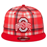 Casquette à visière plate à carreaux 9FIFTY des Ohio State Buckeyes de New Era pour homme