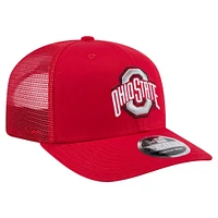 Men's New Era Scarlet Ohio State Buckeyes Primary 9SEVENTY Trucker Stretch-Snap Hat