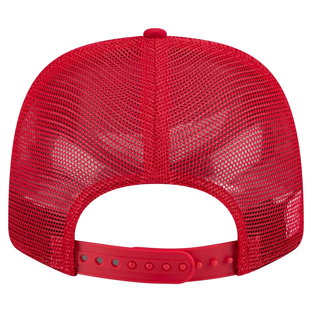 Men's New Era Scarlet Ohio State Buckeyes Primary 9SEVENTY Trucker Stretch-Snap Hat