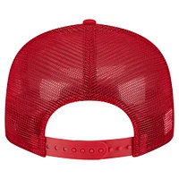 Men's New Era Scarlet Ohio State Buckeyes Split Panel 9FIFTY Snapback Trucker Hat
