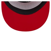 Men's New Era Scarlet Ohio State Buckeyes Split Panel 9FIFTY Snapback Trucker Hat
