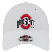 Casquette ajustable New Era blanche Ohio State Buckeyes Active Ripstop 9TWENTY pour homme