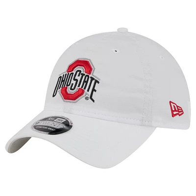Casquette ajustable New Era blanche Ohio State Buckeyes Active Ripstop 9TWENTY pour homme