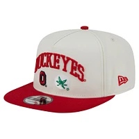 Casquette à visière plate blanche New Era Ohio State Buckeyes 9FIFTY pour homme