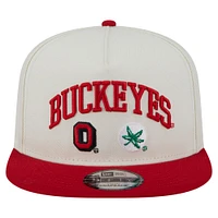 Casquette à visière plate blanche New Era Ohio State Buckeyes 9FIFTY pour homme