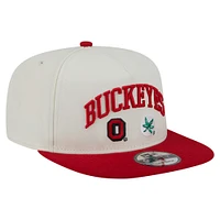Casquette à visière plate blanche New Era Ohio State Buckeyes 9FIFTY pour homme