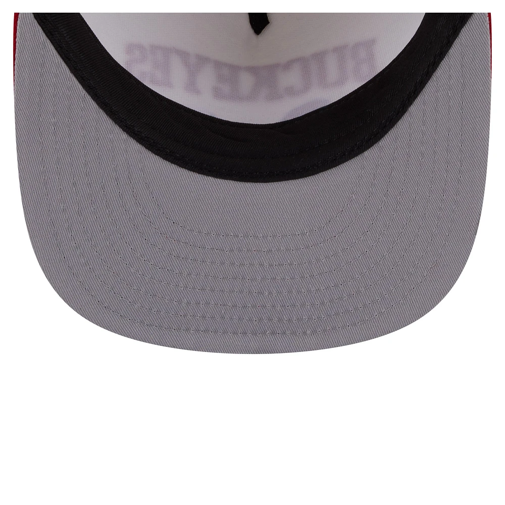 Casquette à visière plate blanche New Era Ohio State Buckeyes 9FIFTY pour homme