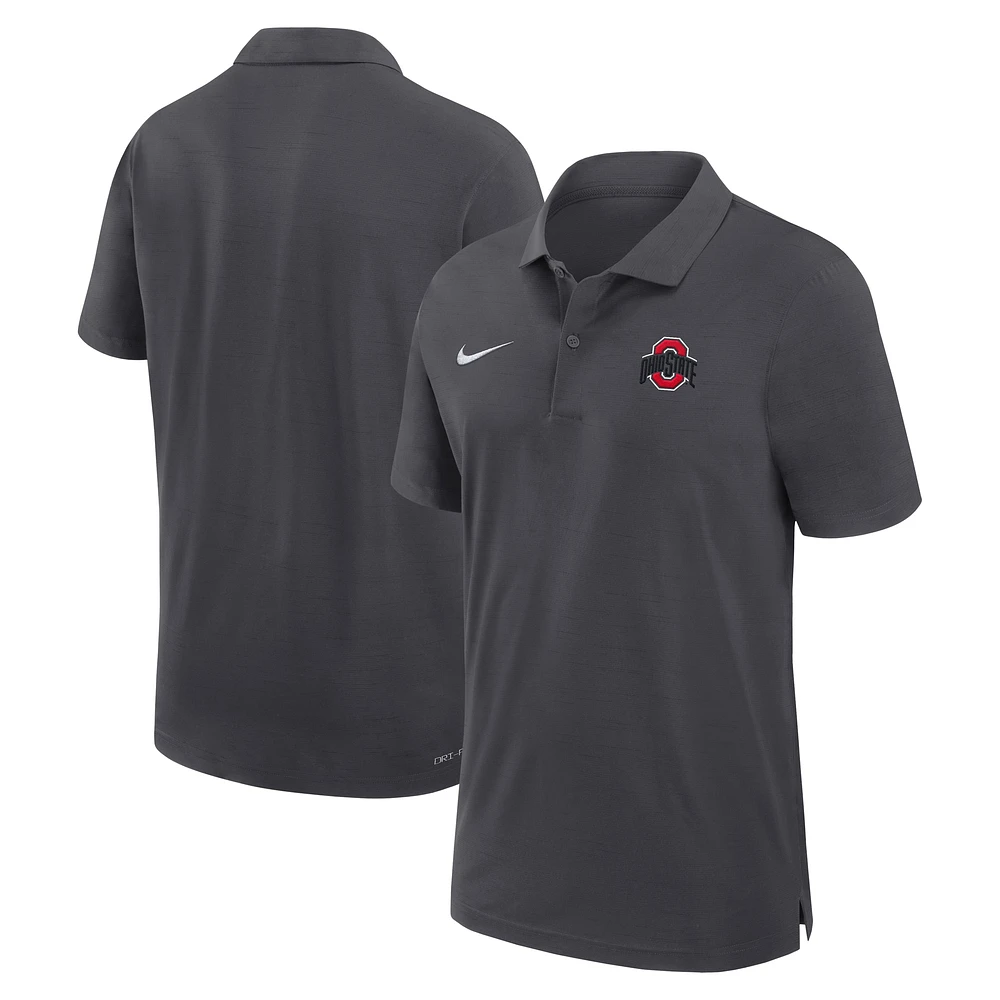 Polo tissé Nike Anthracite Ohio State Buckeyes 2024 pour homme