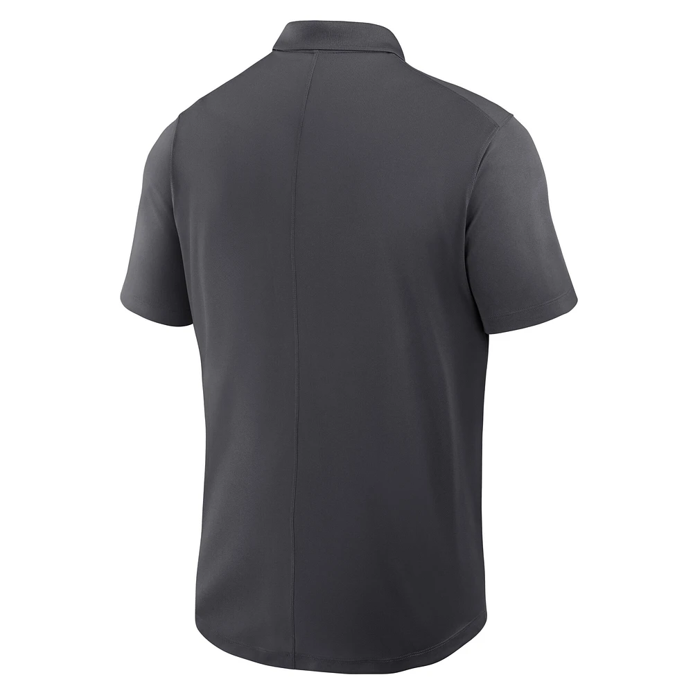 Men's Nike Anthracite Ohio State Buckeyes Primetime Victory Primary Logo Performance Polo