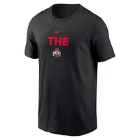 T-shirt Nike noir Ohio State Buckeyes 2-Hit Stacked pour homme