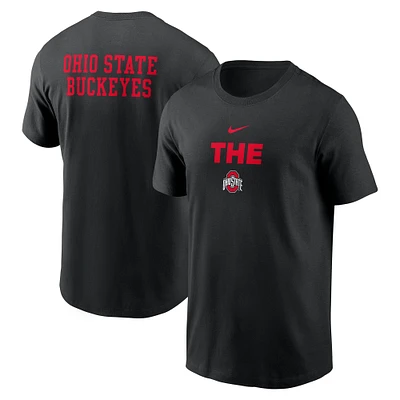 T-shirt Nike noir Ohio State Buckeyes 2-Hit Stacked pour homme