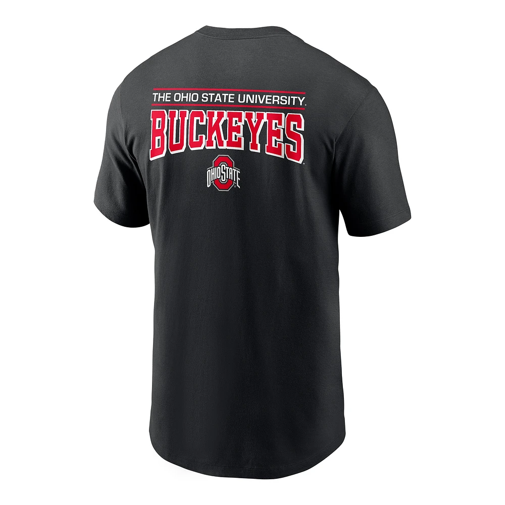 T-shirt Nike noir pour homme Ohio State Buckeyes 2-Hit