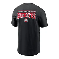 T-shirt Nike noir pour homme Ohio State Buckeyes 2-Hit