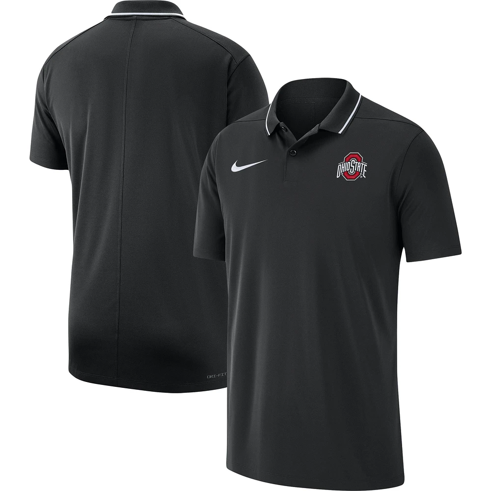 Polo performance entraîneurs Ohio State Buckeyes 2023 Nike noir pour homme