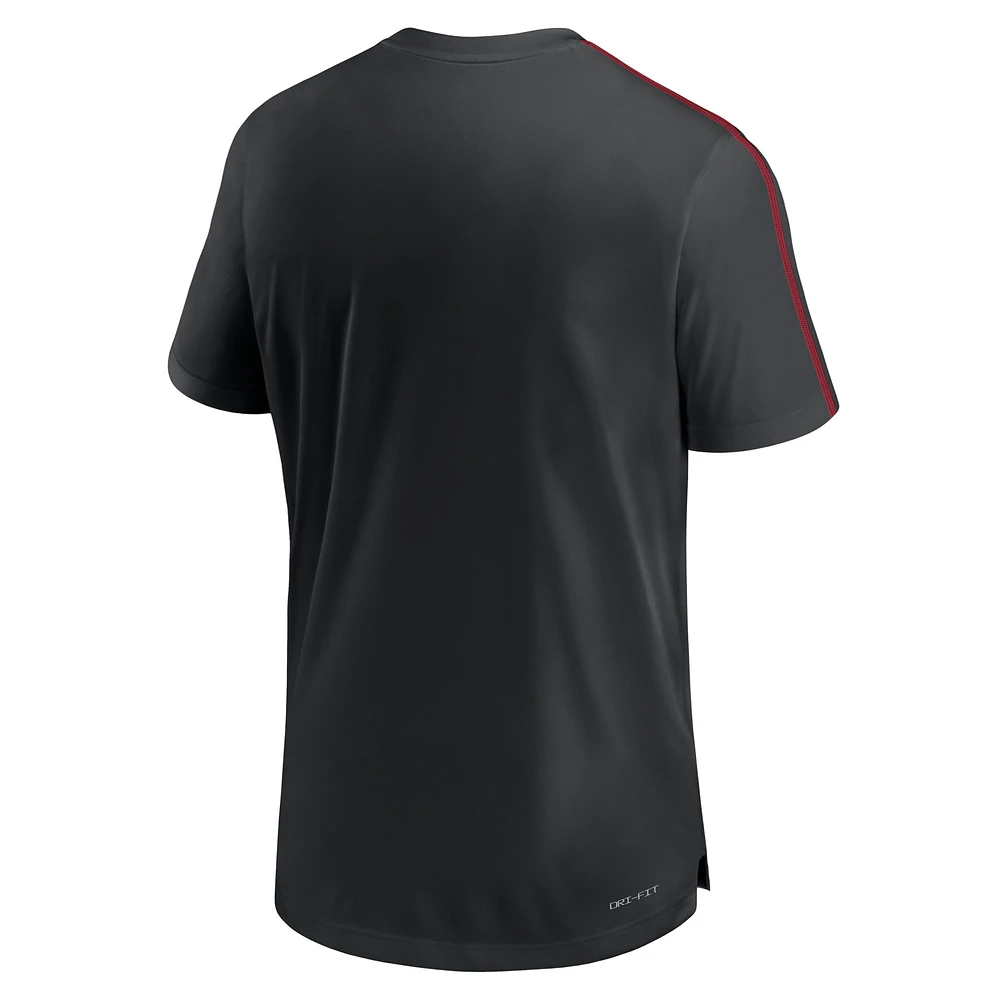 Haut de performance Nike Ohio State Buckeyes 2024 Sideline Coach pour homme, noir