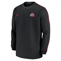 Haut à manches longues Nike Ohio State Buckeyes 2024 Sideline Coaches pour homme noir