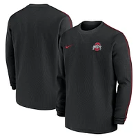 Haut à manches longues Nike Ohio State Buckeyes 2024 Sideline Coaches pour homme noir