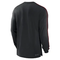 T-shirt Nike noir Ohio State Buckeyes 2024 Sideline Player Performance à manches longues pour homme